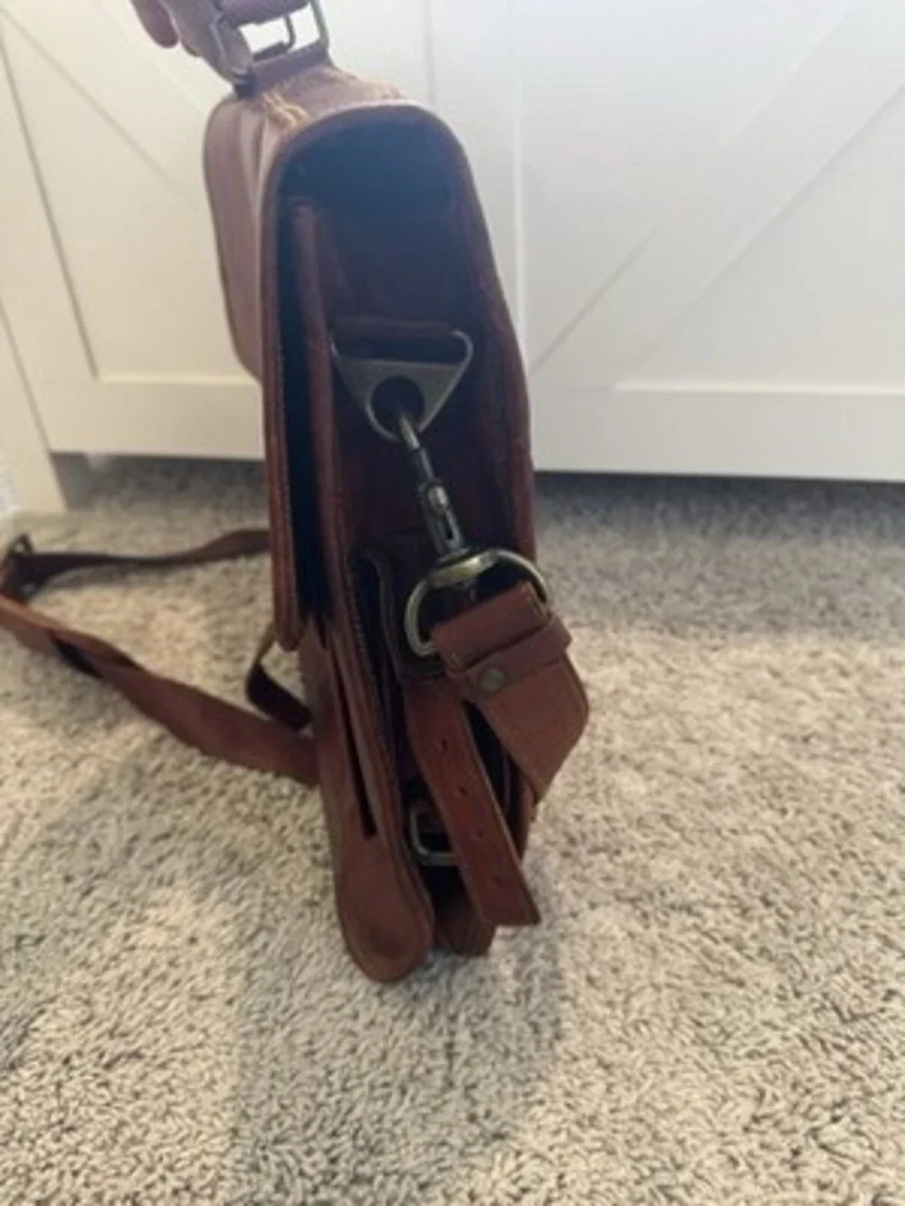 Vintage Leather Messenger Bag
